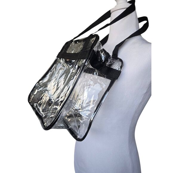 Women's Clear Plastic & Nylon Handbag - Picture 2 of 3
